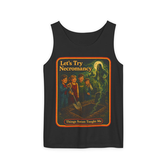 Let's Try Necromancy Wife Beater in black