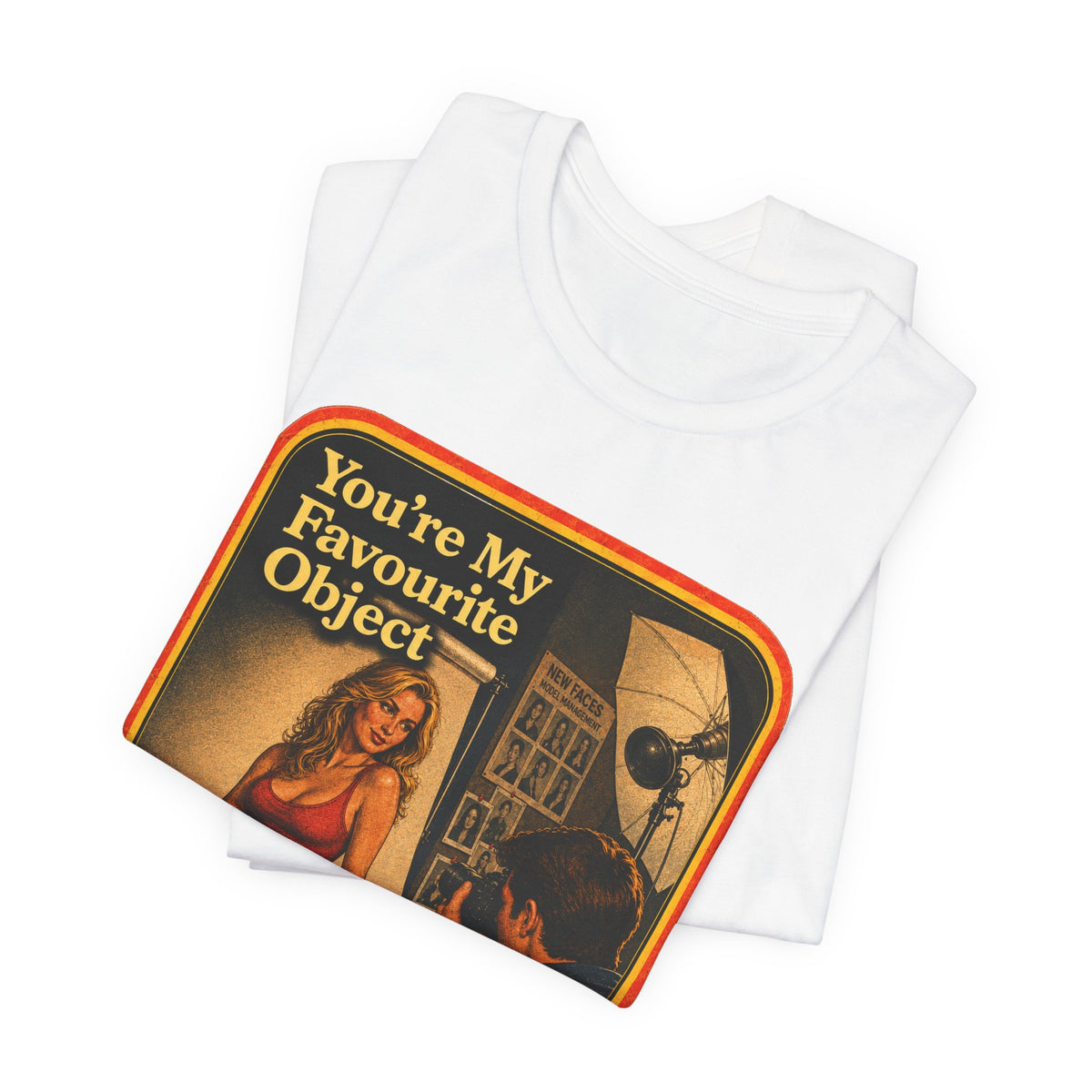 You're My Favourite Object Unisex Tee in White, view 3