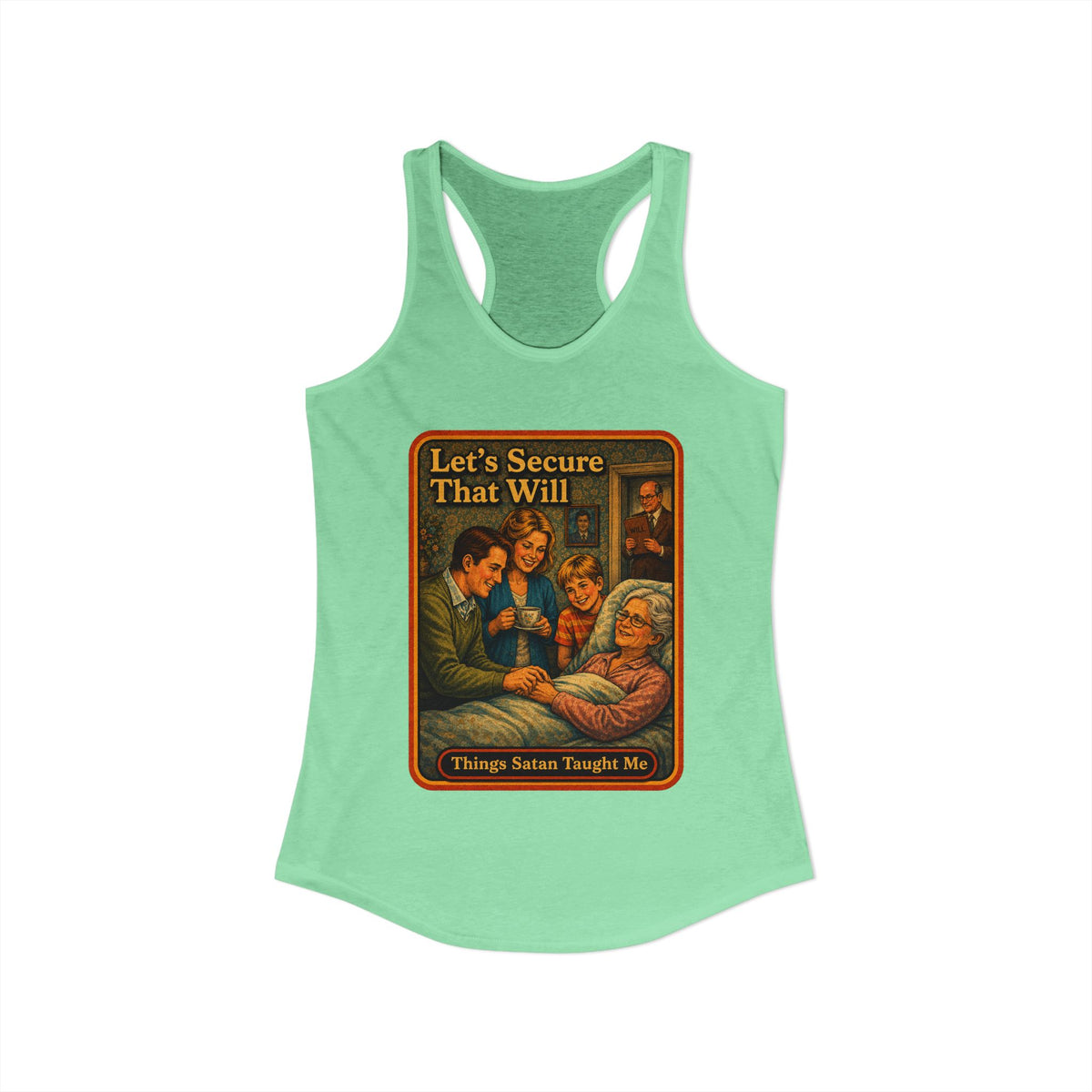 Let's Secure That Will Racerback Tank in Mint, view 2