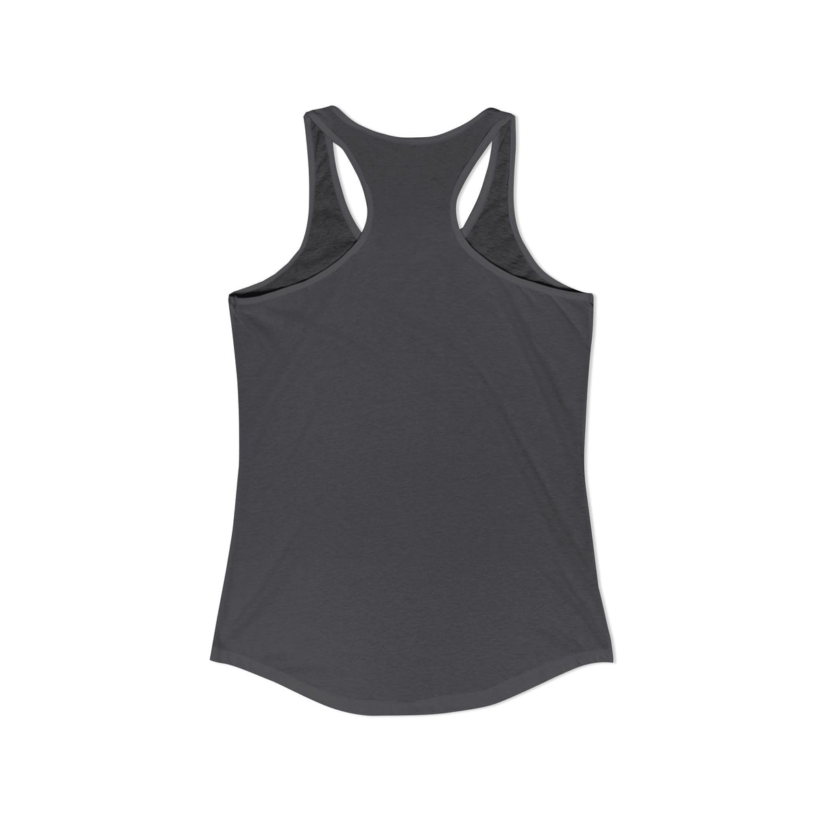 Let's Be Friends Racerback Tank in Dark Gray, view 3