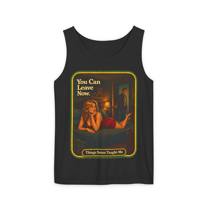 You Can Leave Now Wife Beater in black