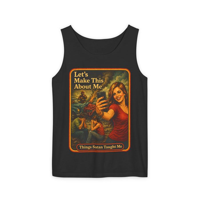 Let's Make This About Me Wife Beater in black