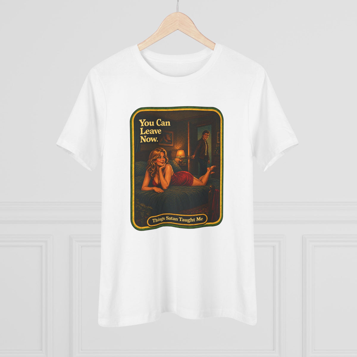 You Can Leave Now Women's Tee in White, view 4