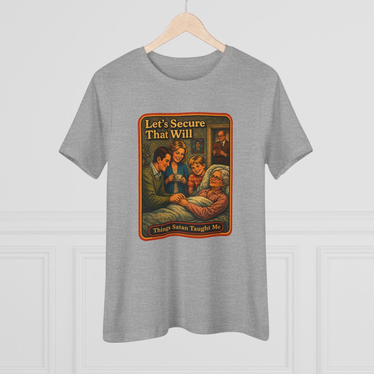 Let's Secure That Will Women's Tee in Athletic Heather, view 4