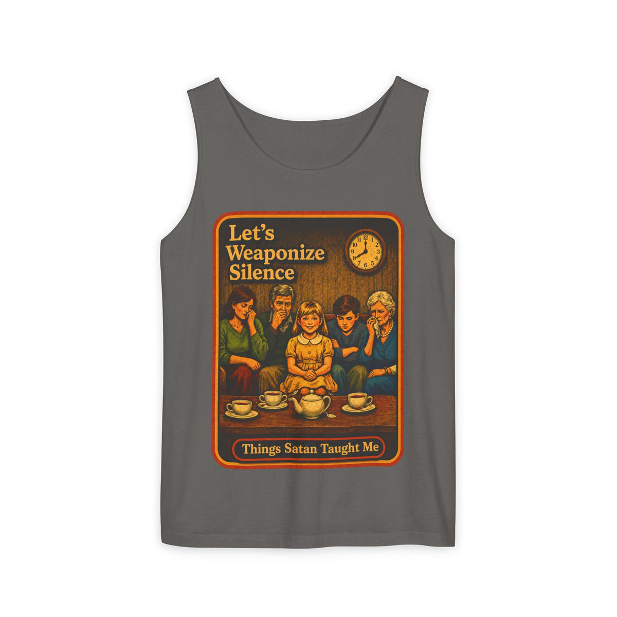 Let's Weaponize Silence Wife Beater in Pepper, front