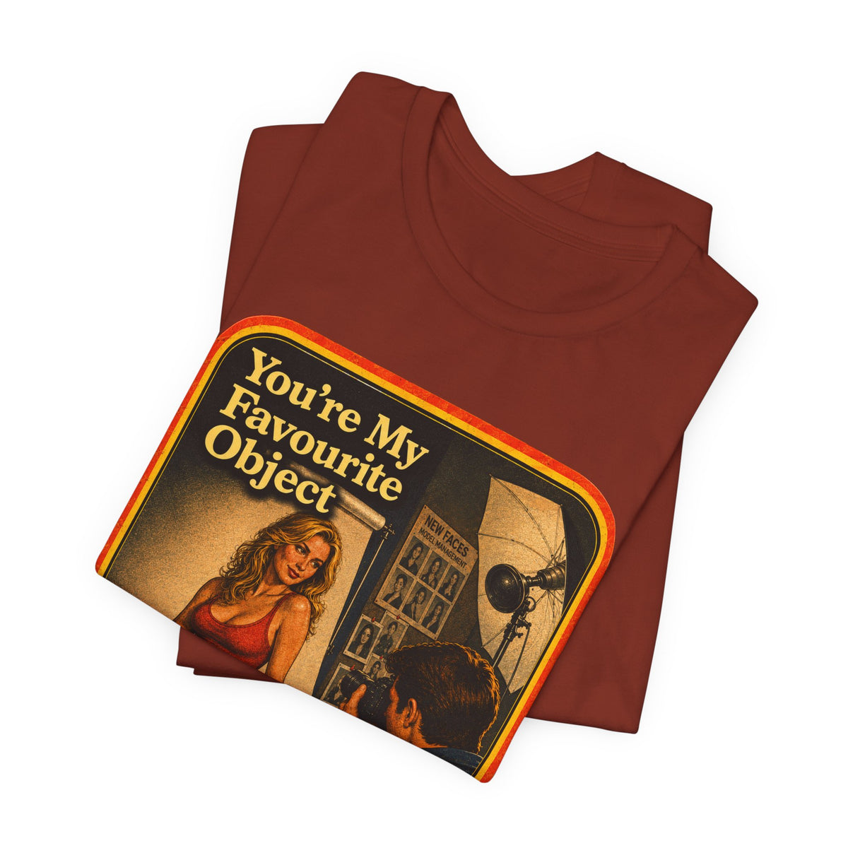 You're My Favourite Object Unisex Tee in Rust, view 3