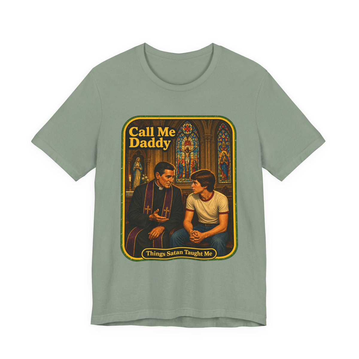 Call Me Daddy Unisex Tee in Sage, front