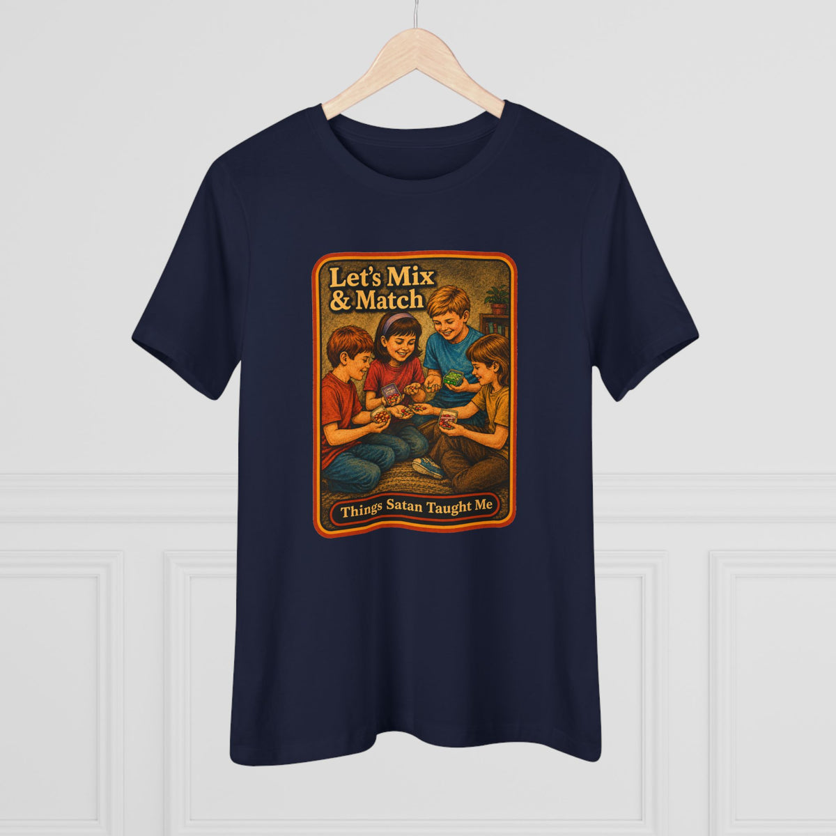 Let's Mix And Match Women's Tee in Navy, view 4