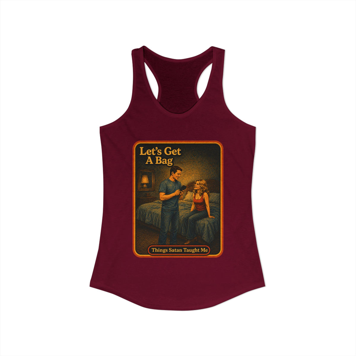 Let's Get A Bag Racerback Tank in Cardinal Red, view 2