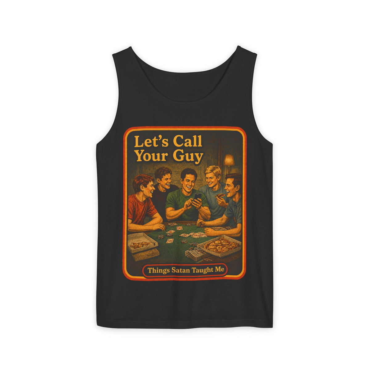 Let's Call Your Guy Wife Beater in Black, front