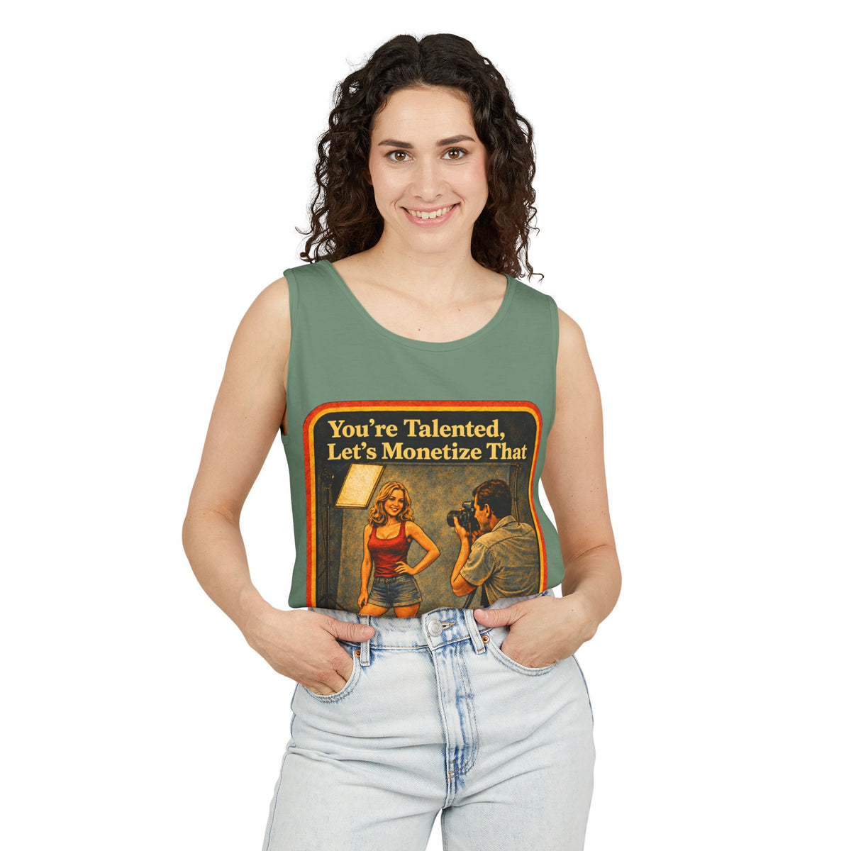 You're Talented, Let's Monetize That Wife Beater in Light Green, view 3