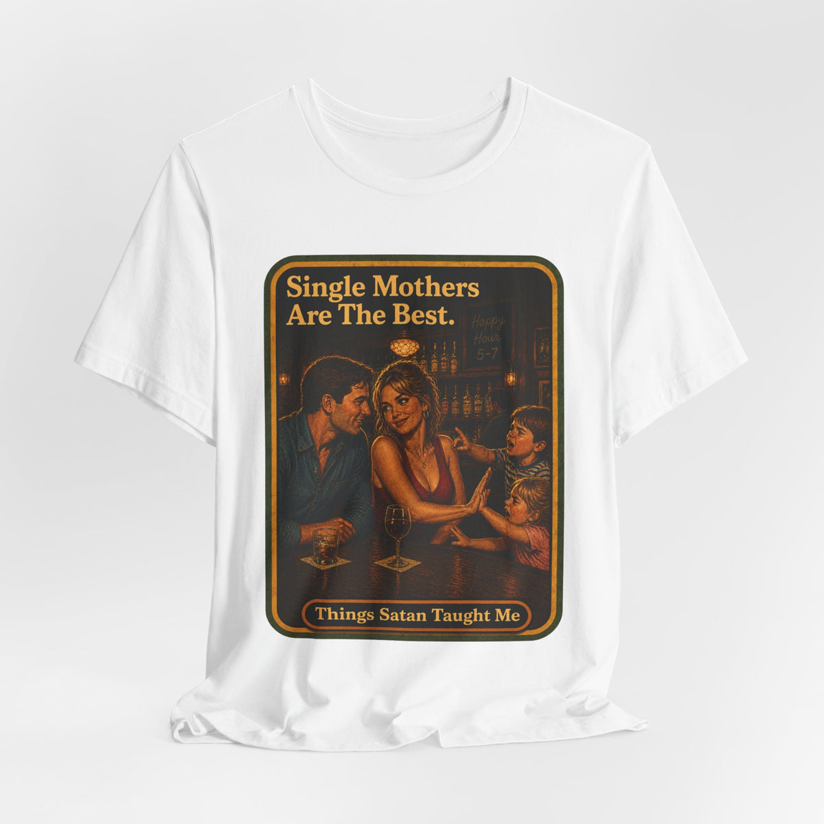 Single Mothers Are The Best Unisex Tee in White, view 4