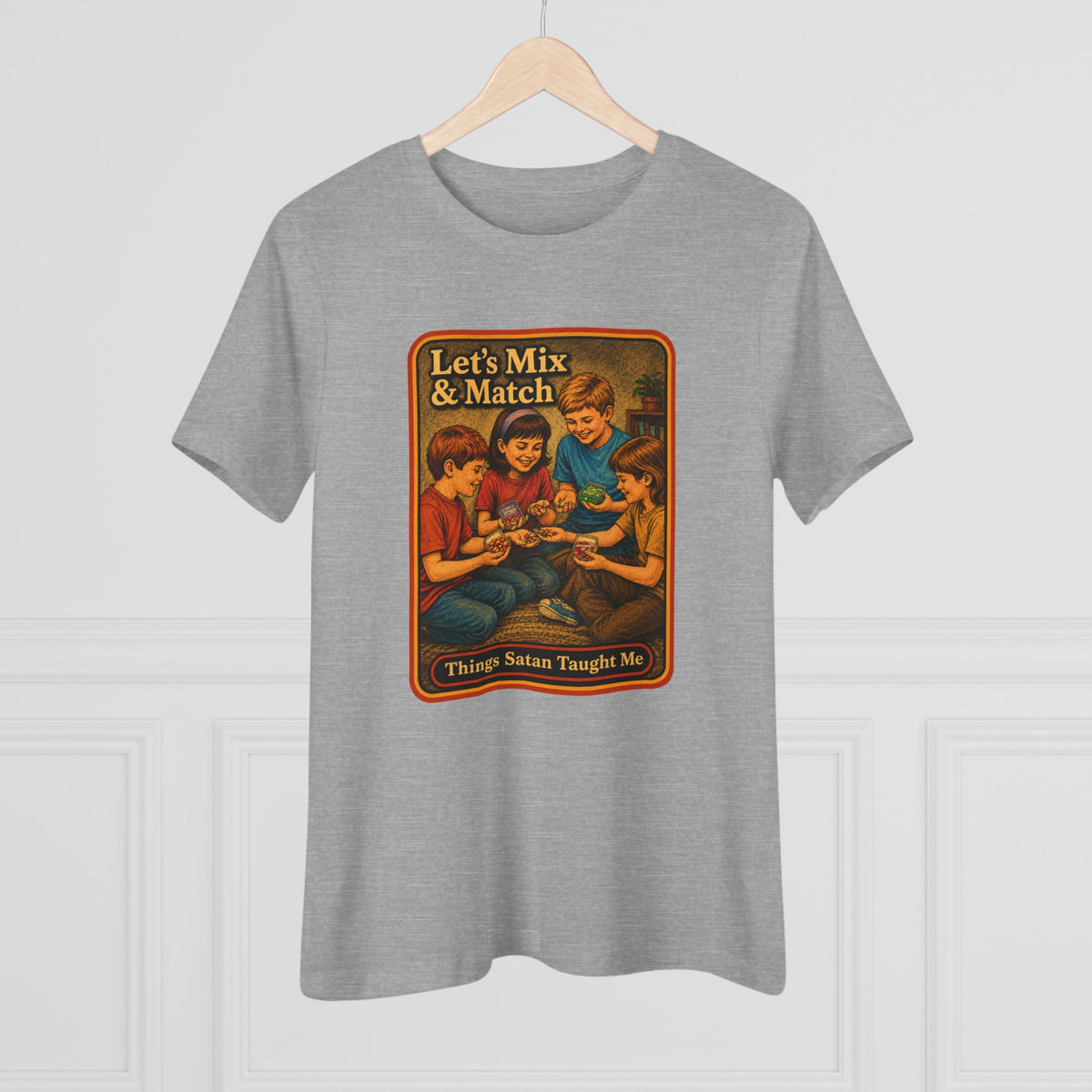 Let's Mix And Match Women's Tee in Athletic Heather, view 4