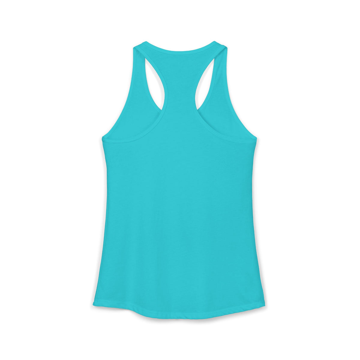 Let's Call You An Uber Racerback Tank in Tahiti Blue, view 4