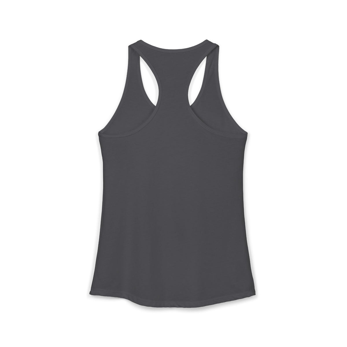 Guilt Is A Wasted Emotion Racerback Tank in Dark Gray, view 4