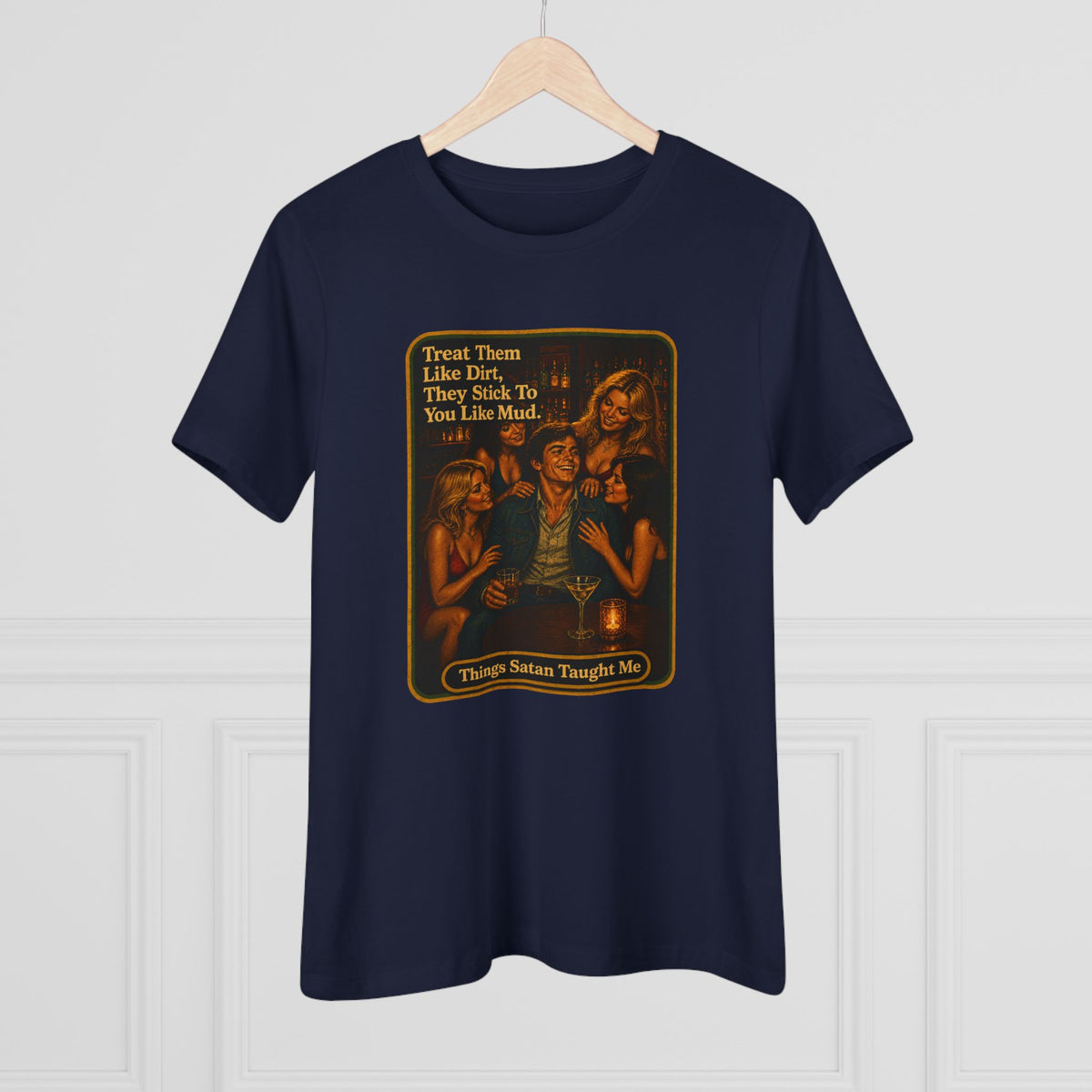 Treat Them Like Dirt Women's Tee in Navy, view 4