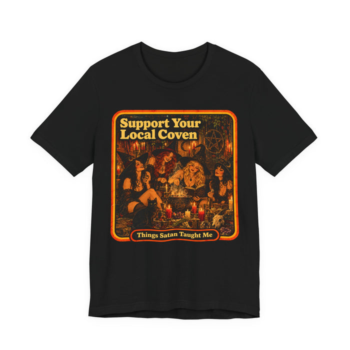 Support Your Local Coven Unisex Tee in black