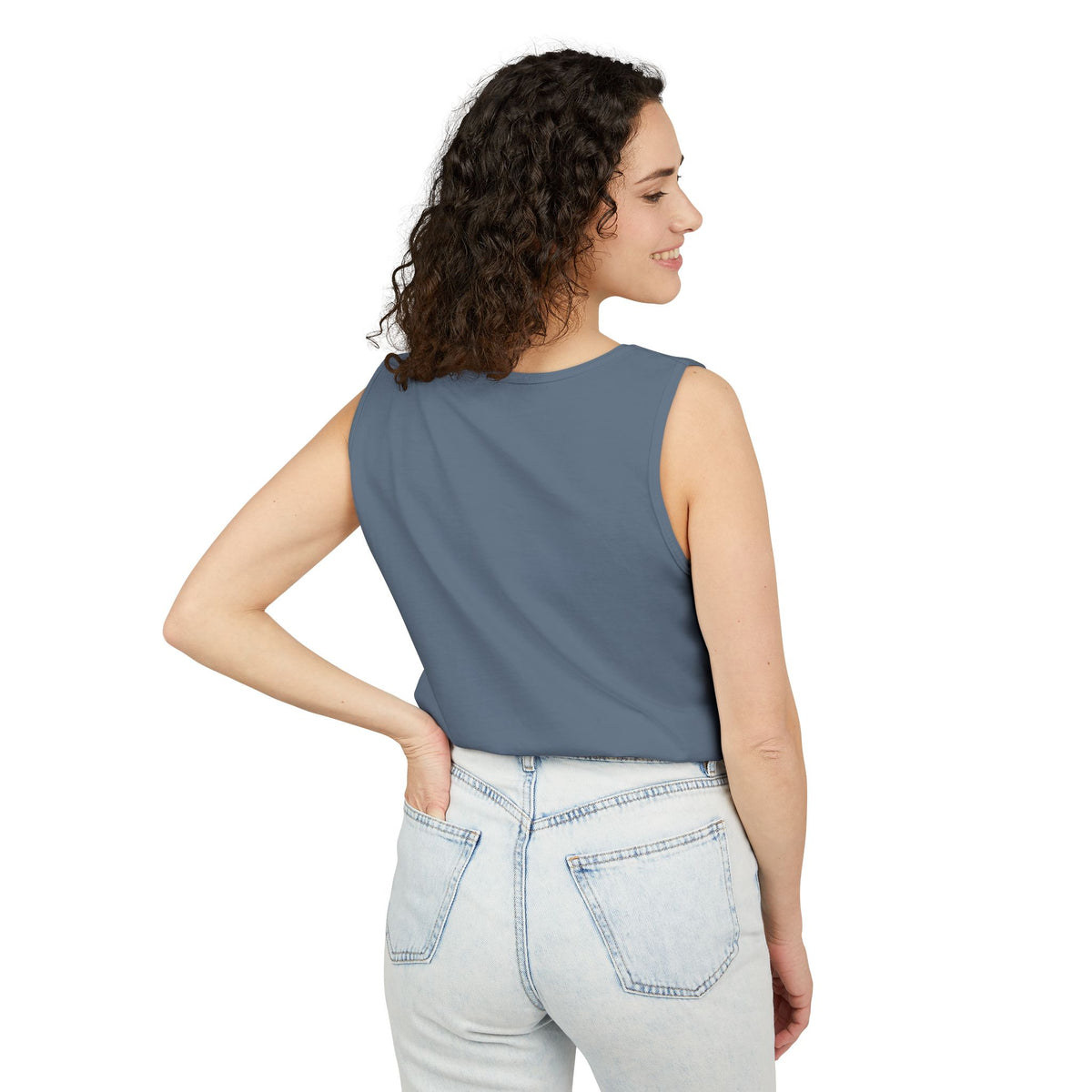 You Can Leave Now Wife Beater in Blue Jean, view 4