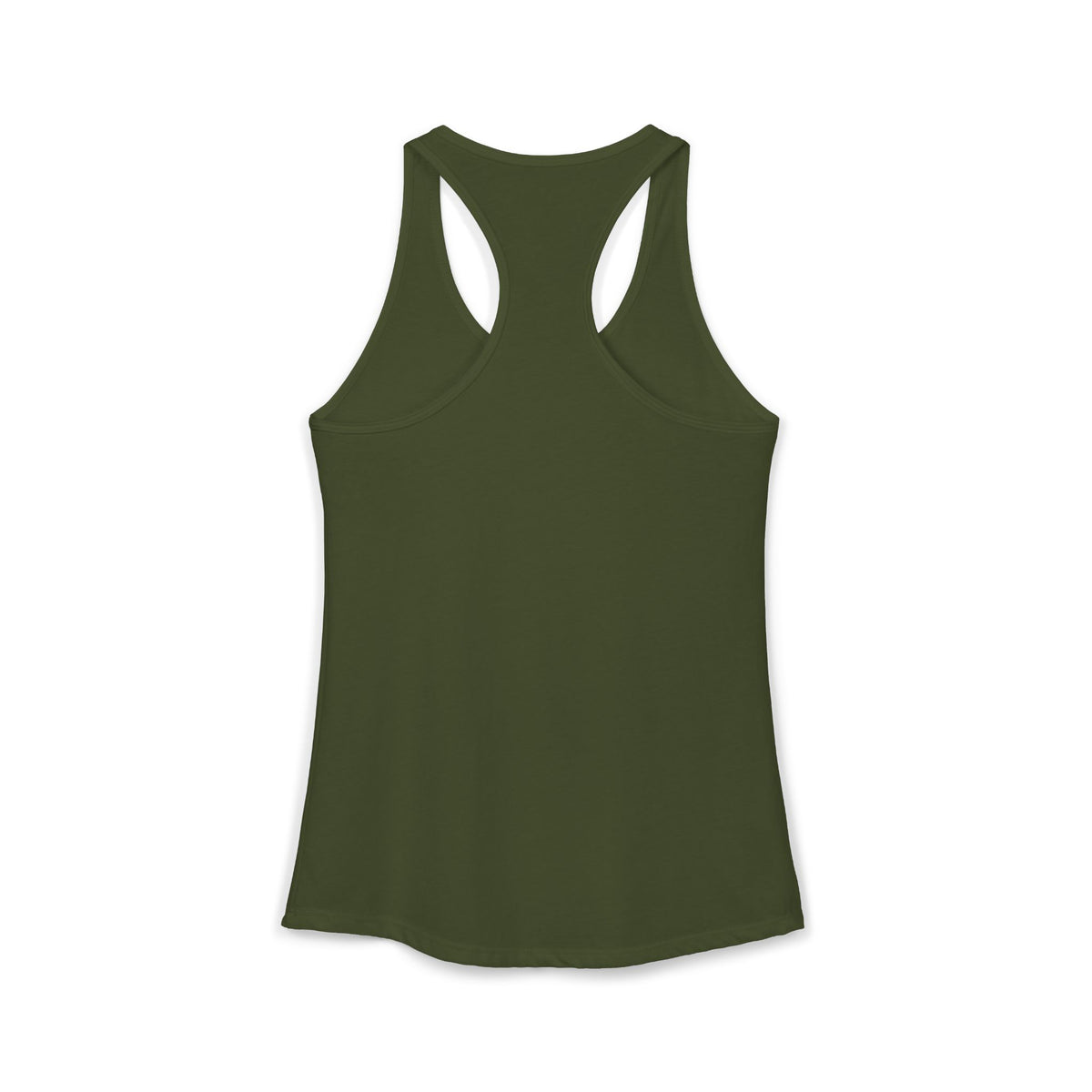 Honesty Is Overrated Racerback Tank in Military Green, view 4