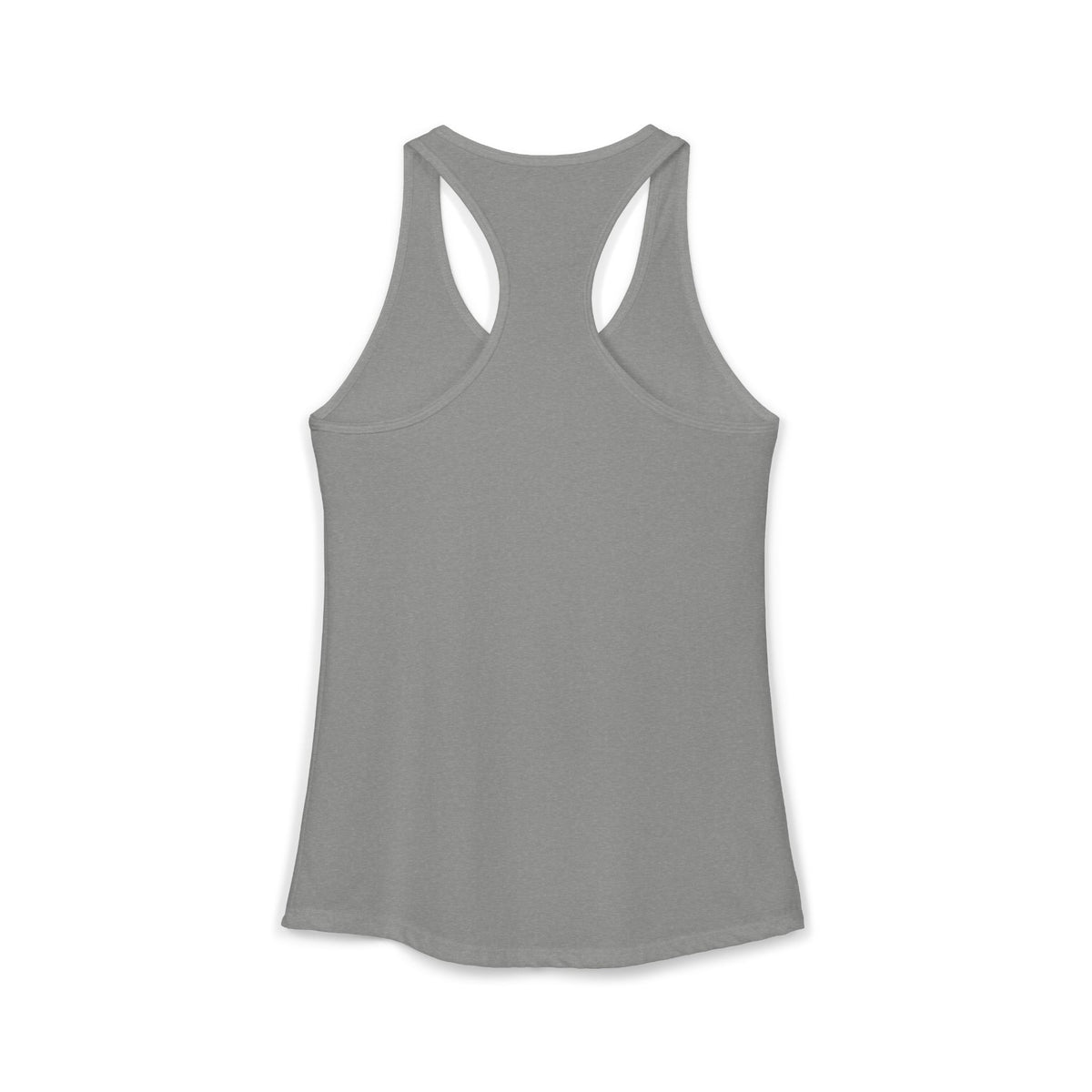 Honesty Is Overrated Racerback Tank in Heather Grey, view 4