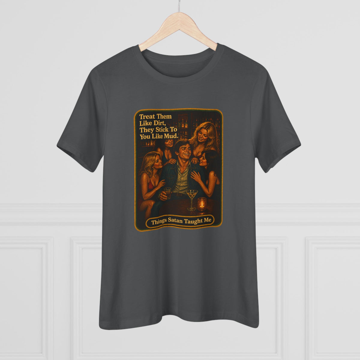 Treat Them Like Dirt Women's Tee in Asphalt, view 4
