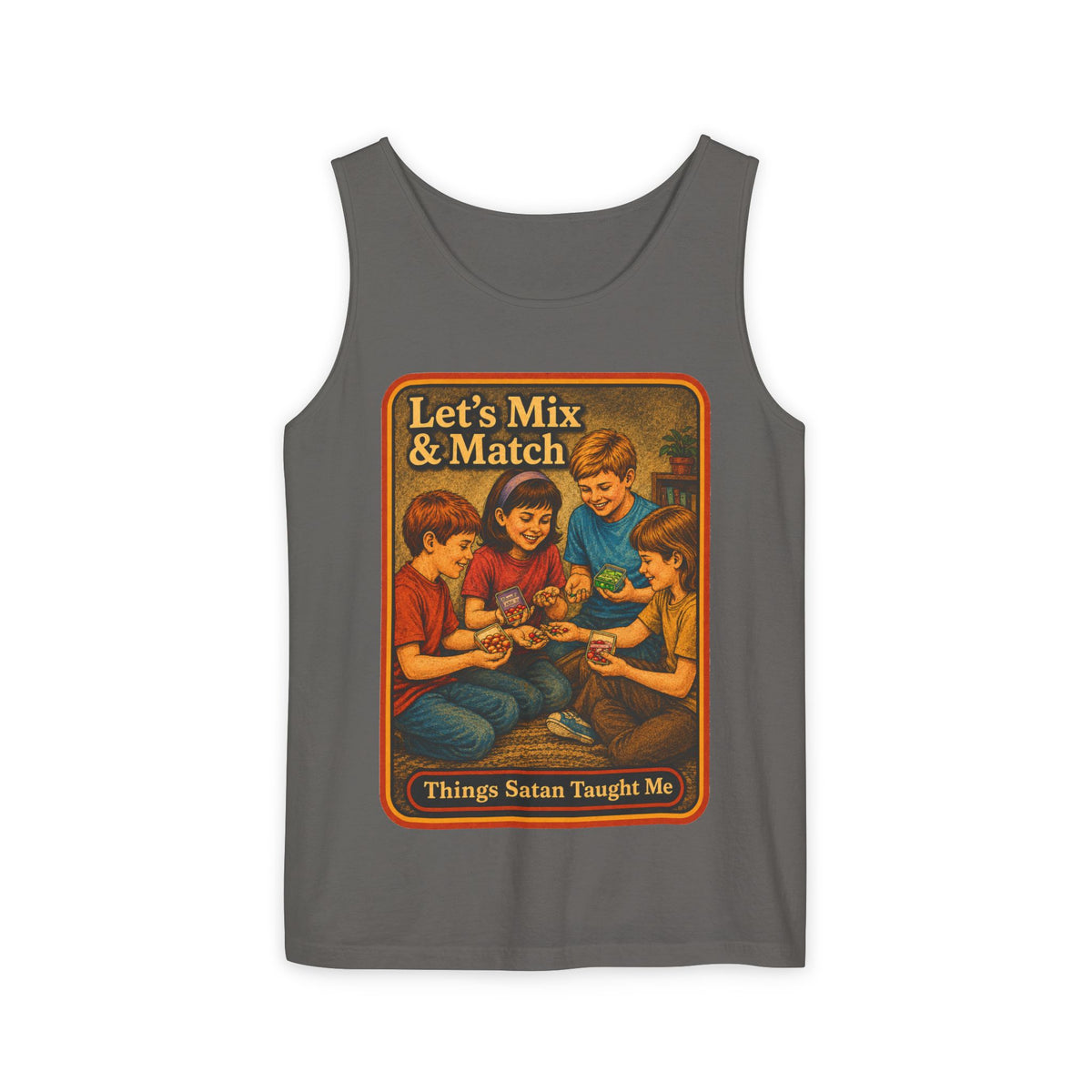 Let's Mix And Match Wife Beater in Pepper, front