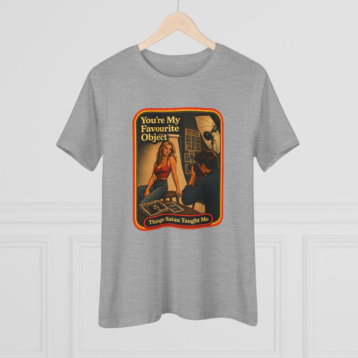 You're My Favourite Object Women's Tee in Athletic Heather, view 4