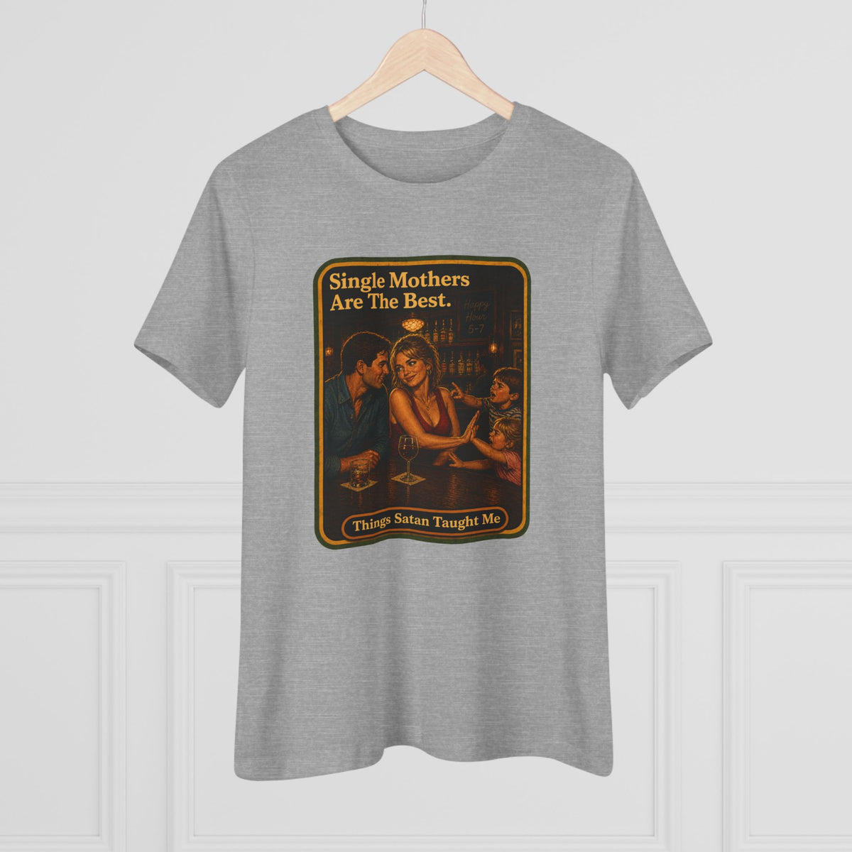 Single Mothers Are The Best Women's Tee in Athletic Heather, view 4