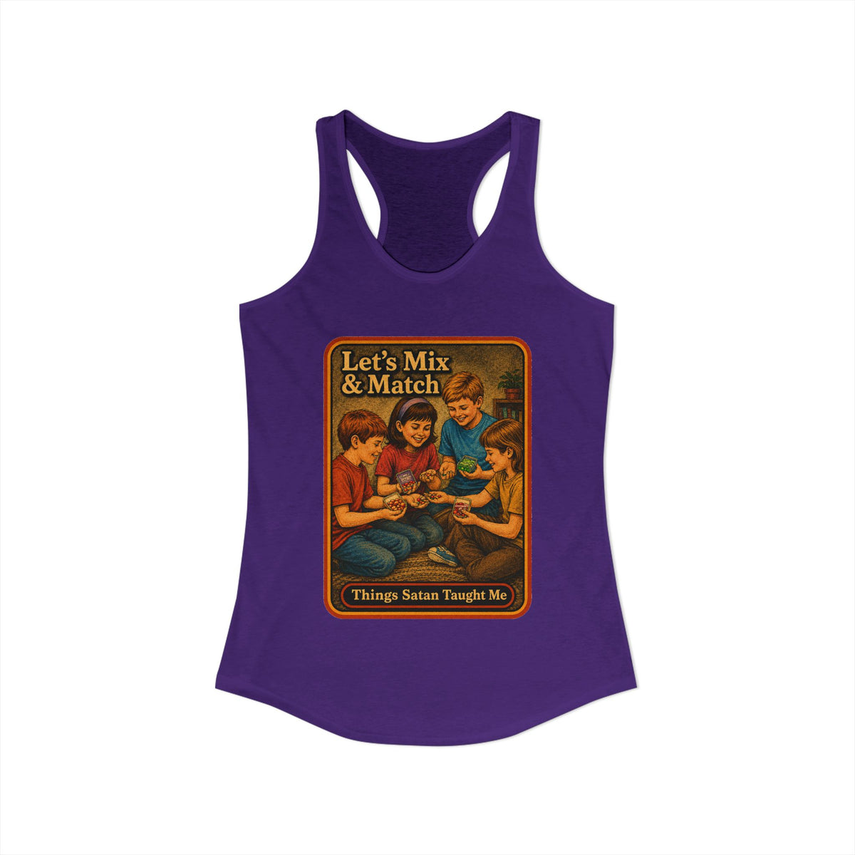 Let's Mix And Match Racerback Tank in Purple Rush, view 2