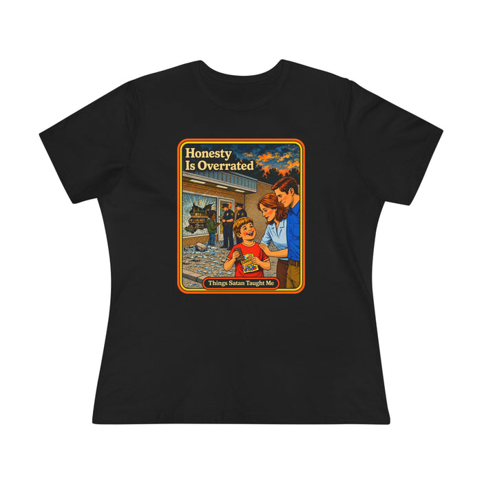 Honesty Is Overrated Women's Tee in black