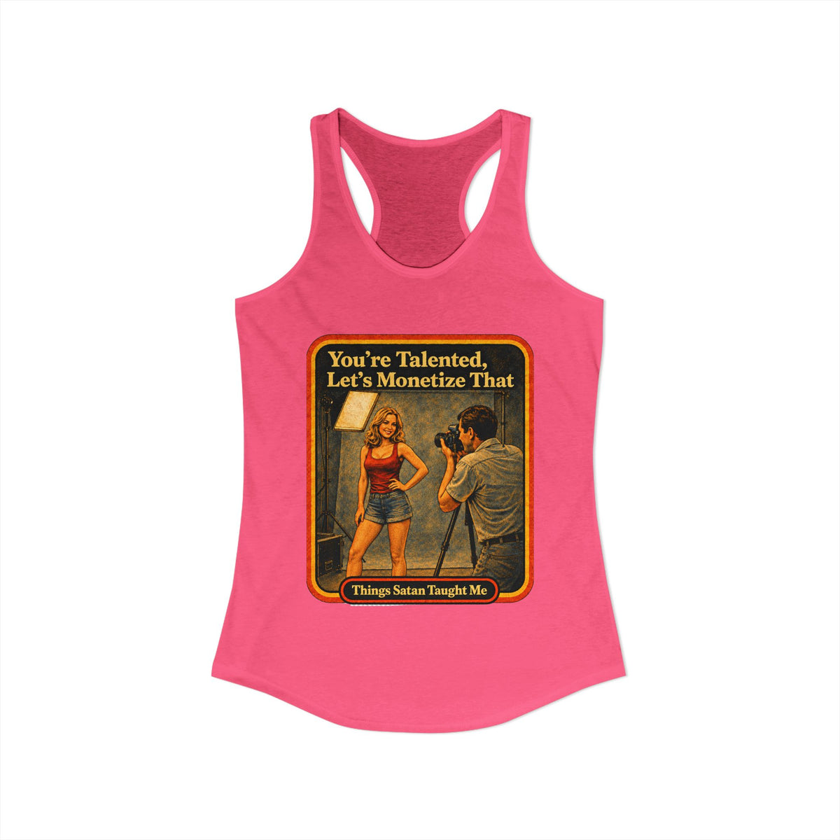 You're Talented, Let's Monetize That Racerback Tank in Hot Pink, view 2