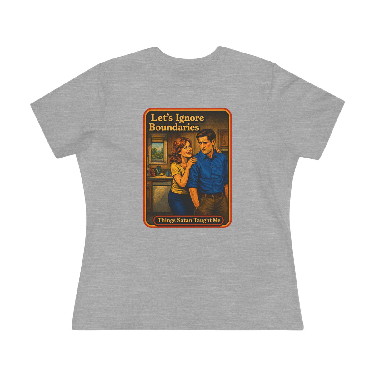 Let's Ignore Boundaries Women's Tee in Athletic Heather, front