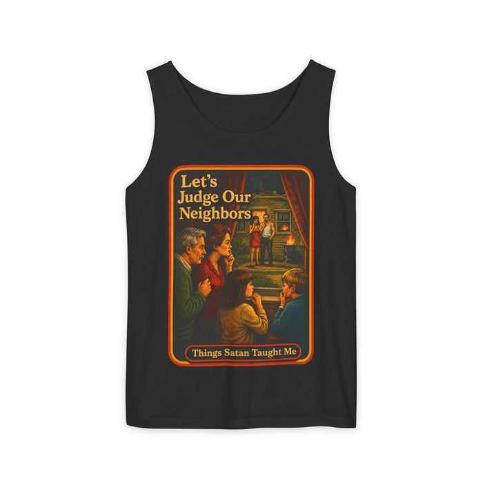 Let's Judge Our Neighbors Wife Beater in black