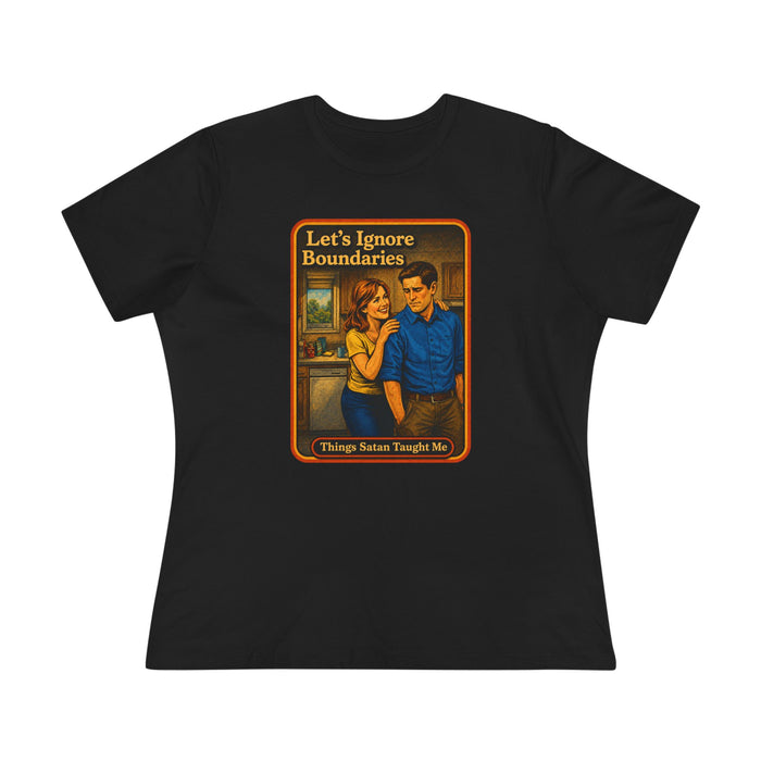 Let's Ignore Boundaries Women's Tee in black