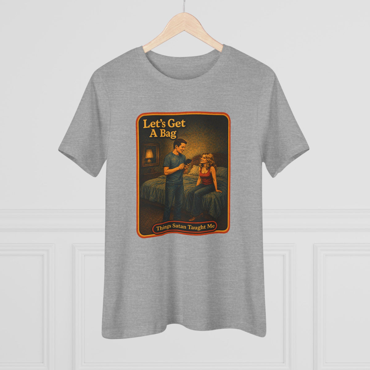 Let's Get A Bag Women's Tee in Athletic Heather, view 4