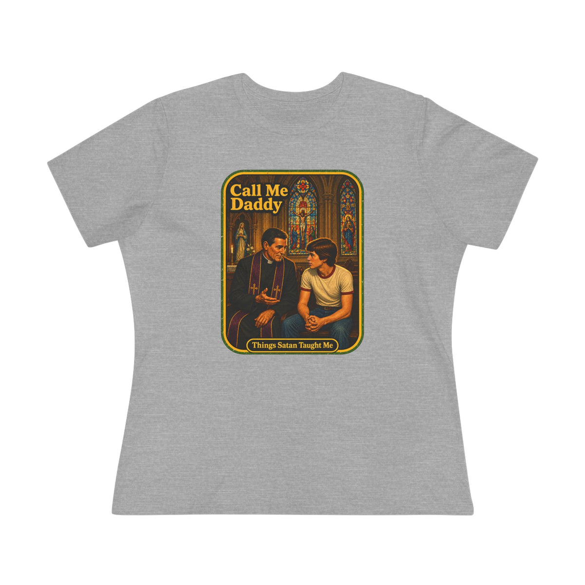 Call Me Daddy Women's Tee in Athletic Heather, front