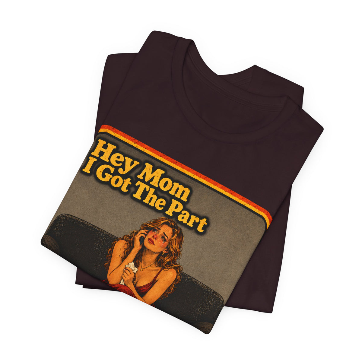 Hey Mom, I Got The Part Unisex Tee in Oxblood Black, view 3