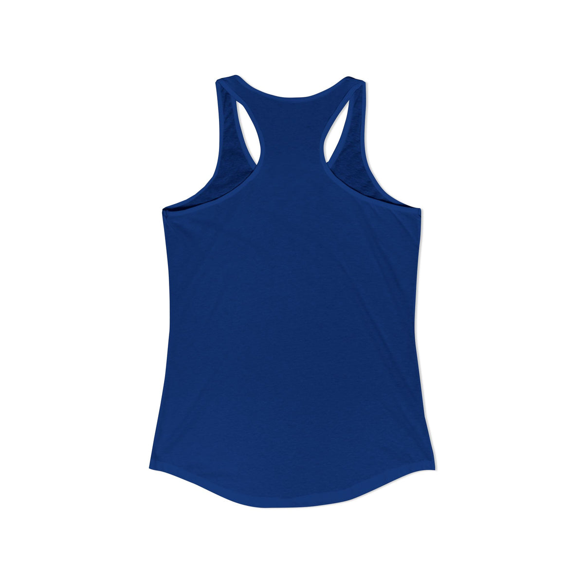 Let's Do Lines Together Racerback Tank in Royal, view 3