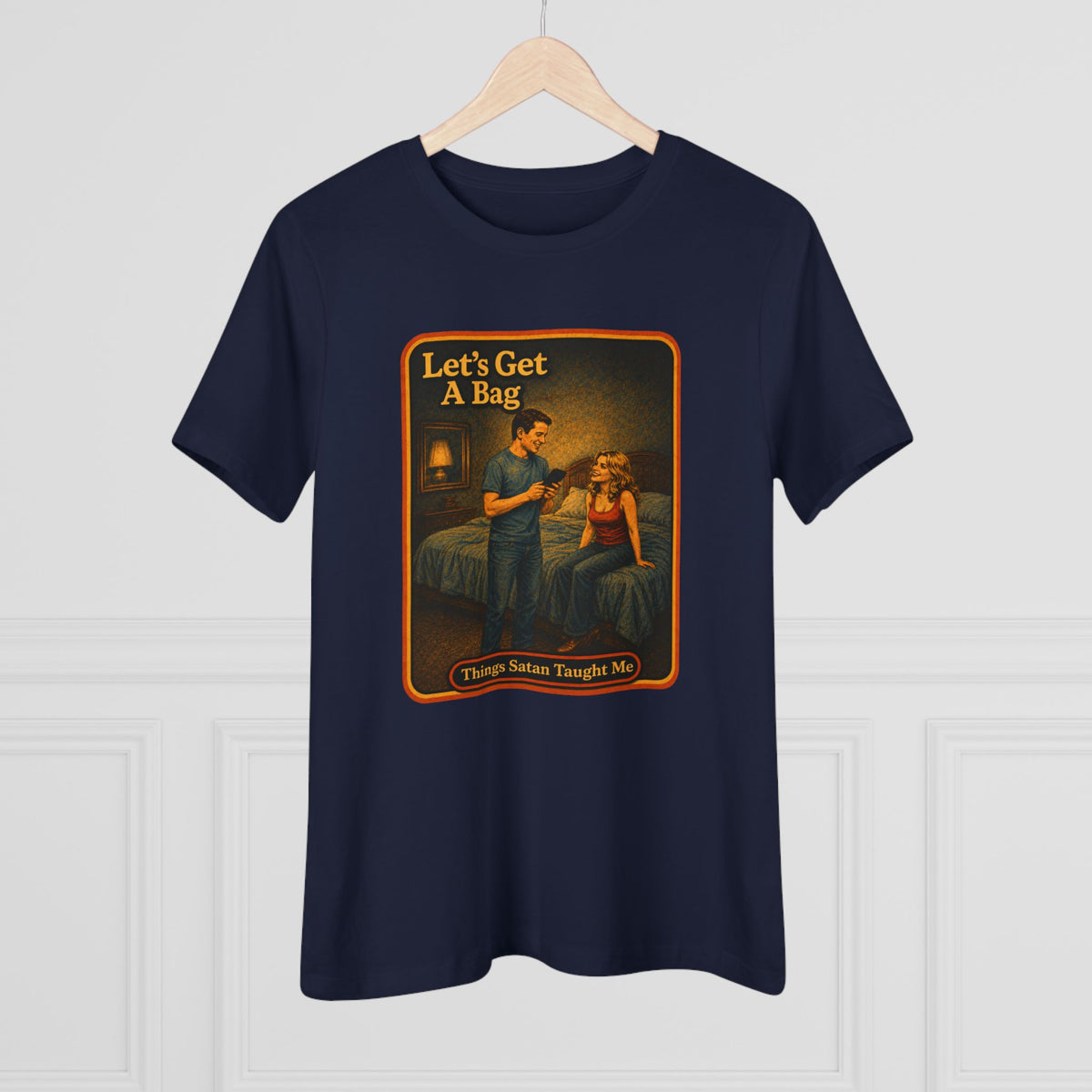 Let's Get A Bag Women's Tee in Navy, view 4