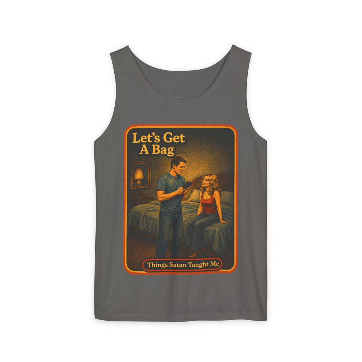 Let's Get A Bag Wife Beater in Pepper, front