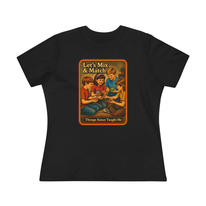 Let's Mix And Match Women's Tee in black