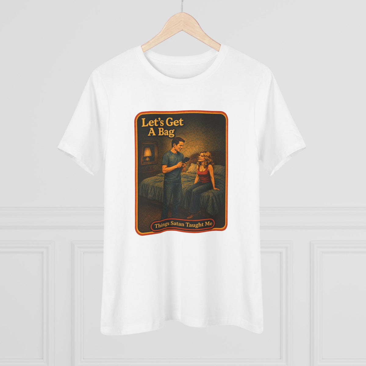 Let's Get A Bag Women's Tee in White, view 4