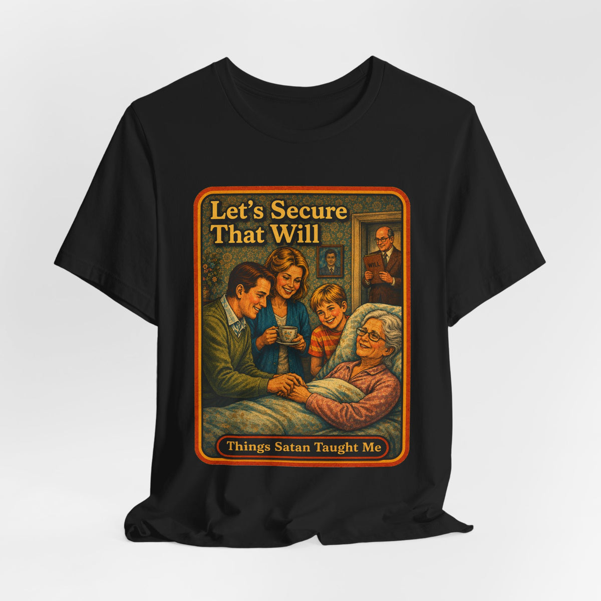 Let's Secure That Will Unisex Tee in Black, view 4