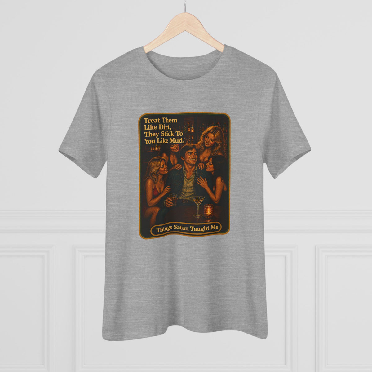 Treat Them Like Dirt Women's Tee in Athletic Heather, view 4