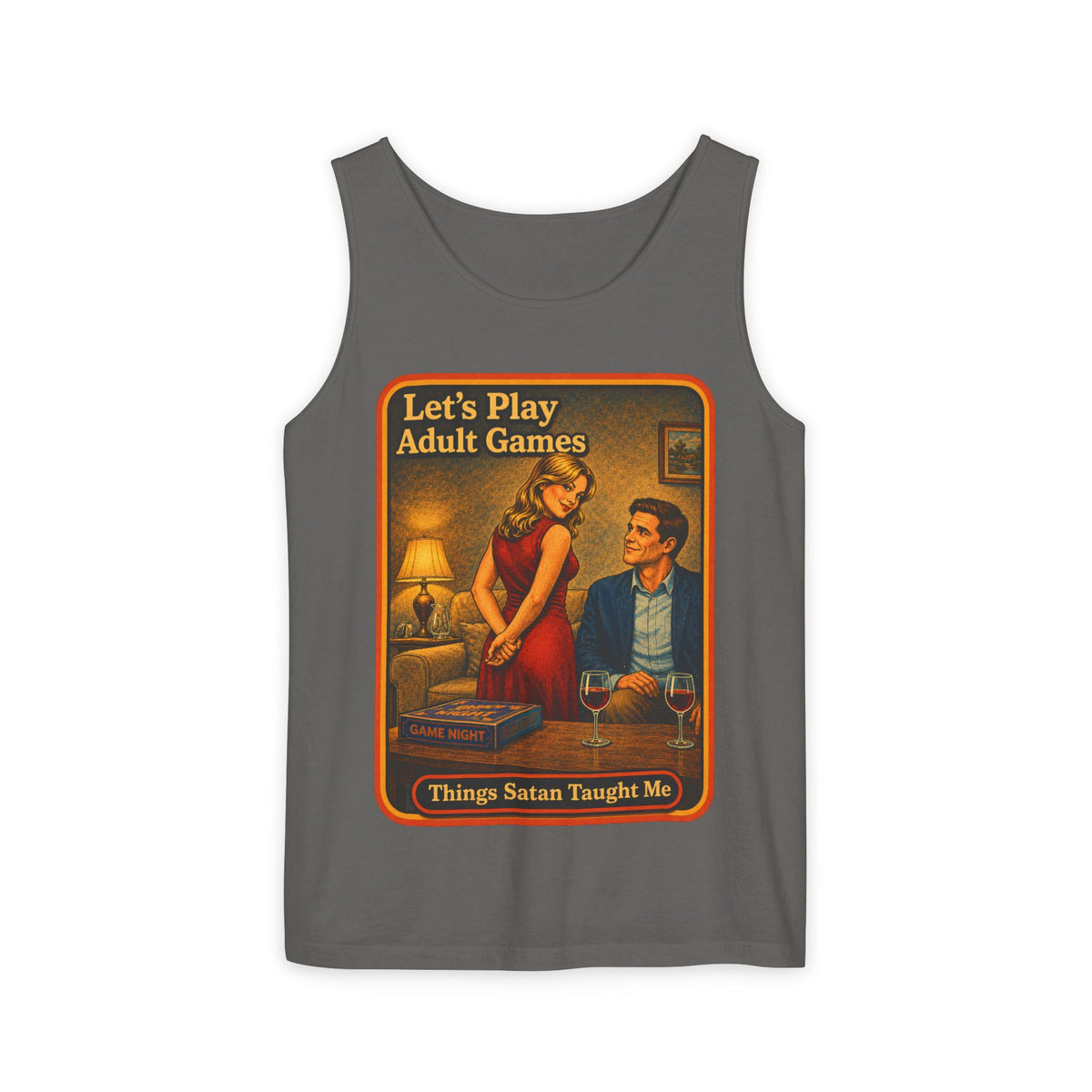 Let's Play Adult Games Wife Beater in Pepper, front