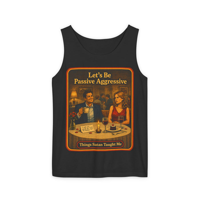 Let's Be Passive Aggressive Wife Beater in black